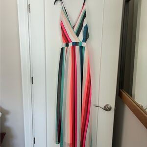 Express Vibrant Striped Maxi Dress